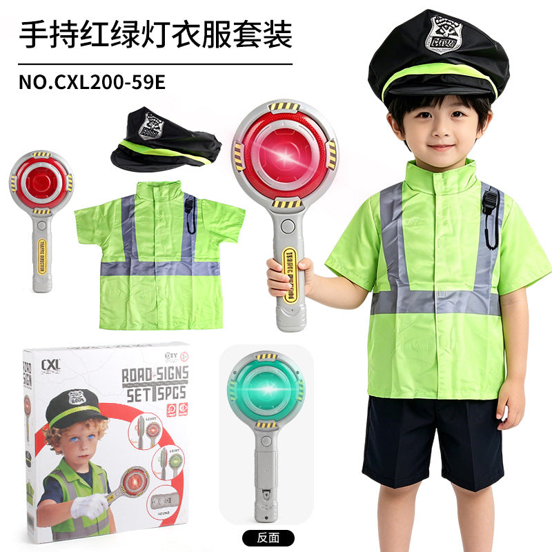 Children's Traffic Safety A variety of simulation traffic signal signs suit model scene science and education toys
