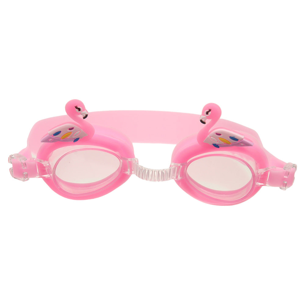 Factory direct selling hot children swimming goggles HD waterproof unicorn crab cartoon swimming goggles cute swimming glasses