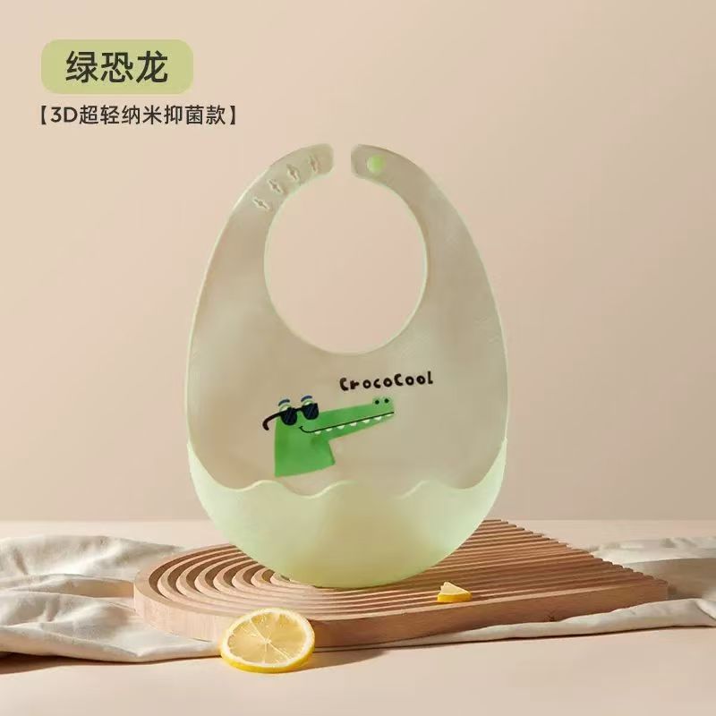 Baby Feeding Bib Silicone Bib Waterproof Children's Bib Anti-Dirt No-Wash Essential