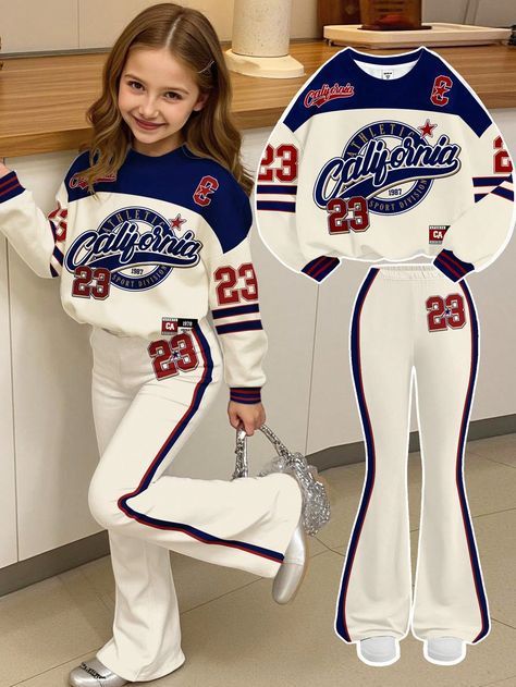 2026 New Children's Clothing Set That Can Also Be Worn by Adults, Youthful Trendy Fashion Long-Sleeve and Long-Pants Set