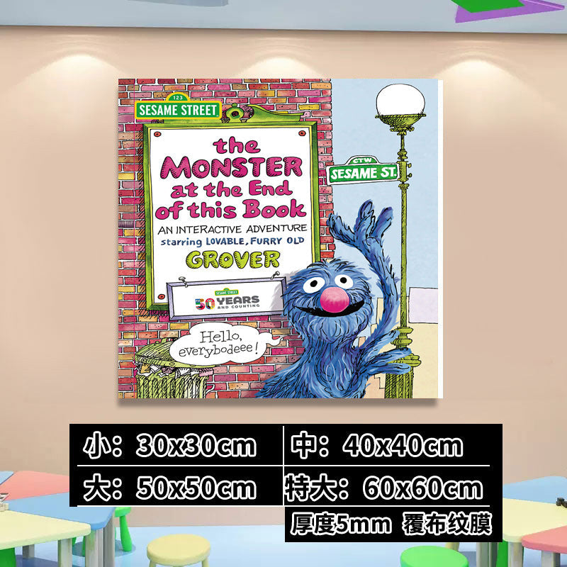 English Classroom Picture Book Library Decoration Kindergarten Corridor Staircase Wall Decoration Hanging Paintings Reading Area Cultural Wall Stickers