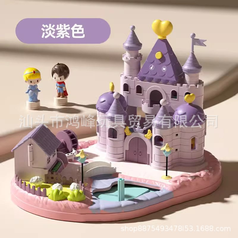 Cross-border Magnetic Play House Educational Toys Surprise Castle Surprise City Children Boys Girls Princess Cabin Model