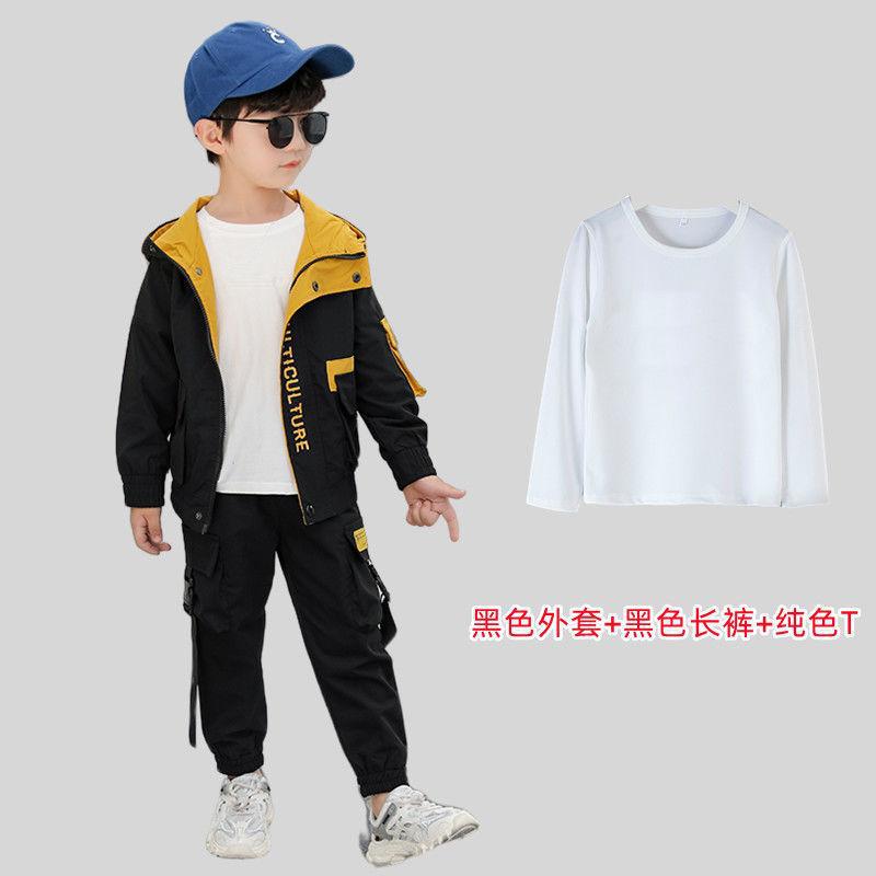 Boys' Autumn Outfit Set 2026 New Style Spring Autumn Winter Children's Pants and Jacket Trendy