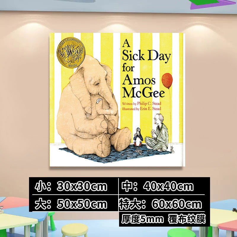 English Classroom Picture Book Library Decoration Kindergarten Corridor Staircase Wall Decoration Hanging Paintings Reading Area Cultural Wall Stickers