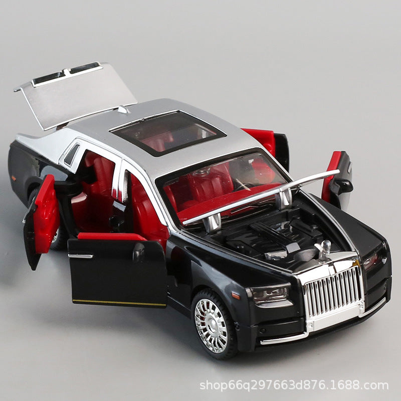 Open the door and talk about the phantom car model children's inertia toy car boy baby simulation sound and light music car