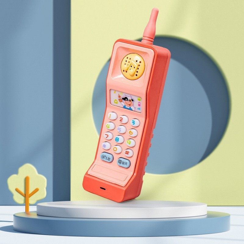 Baby Large Multi-Functional Telephone Cartoon Telephone Car Educational Toy 0-3 Kidsren Early Education Enlightenment Learning Machine