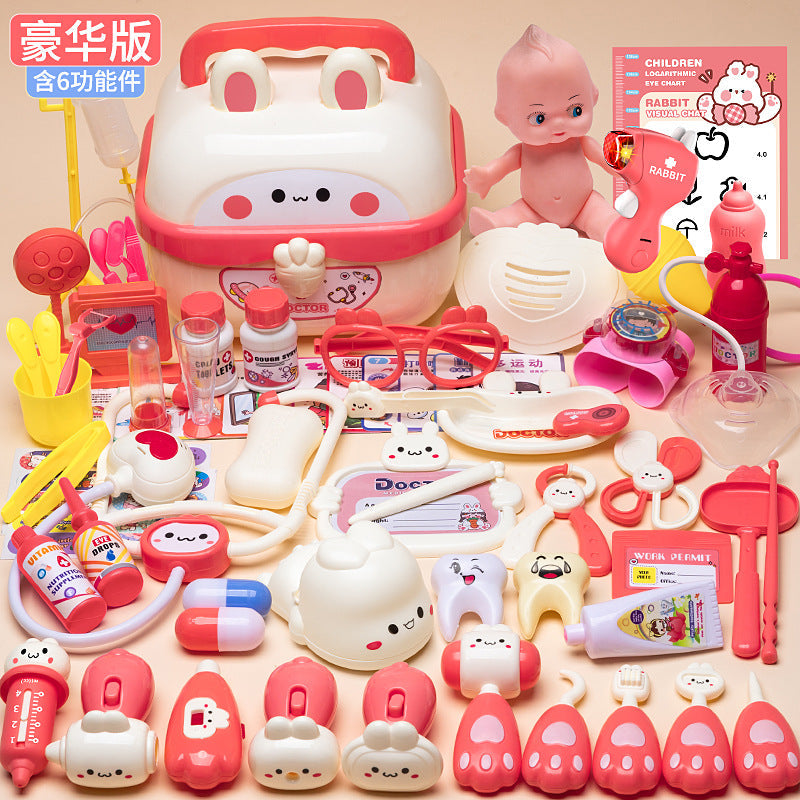 Play Doctor Toy Set for Children, Medical Toys for Girls, Stethoscope, Doctoring, Nurse Role Play, Injection Game