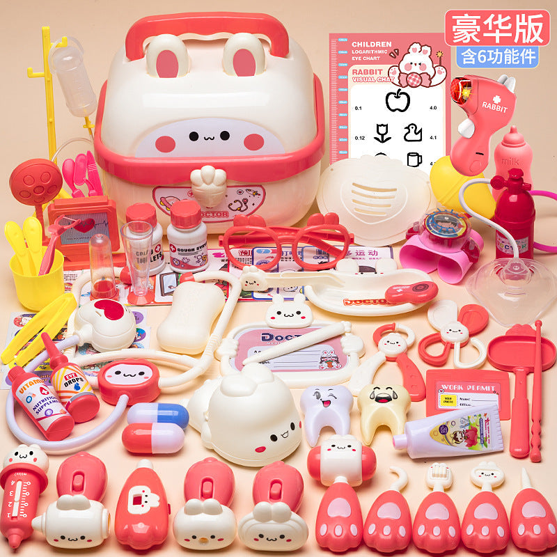 Play Doctor Toy Set for Children, Medical Toys for Girls, Stethoscope, Doctoring, Nurse Role Play, Injection Game