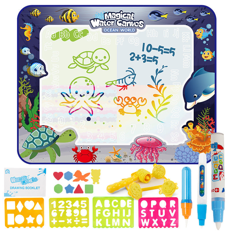 Amazon Cross-Border Children's Water Painting Canvas, Extra-Large Painting Mat, Magical Water Doodle Mat, Writing Toy, Children's Drawing Board