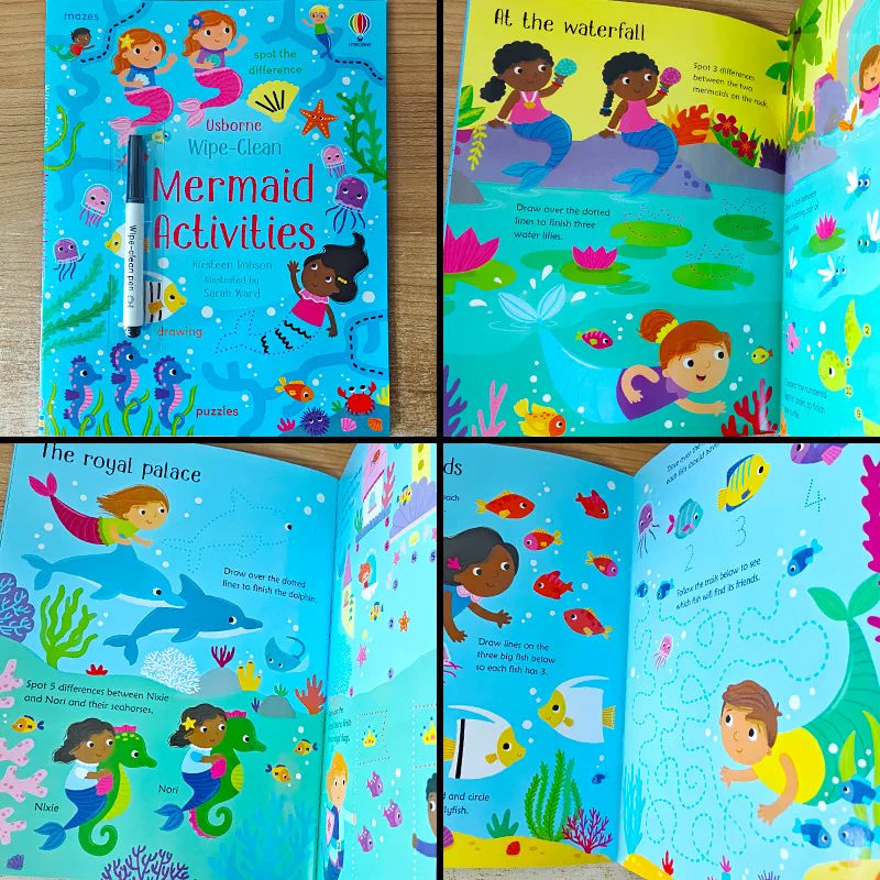 Erasable and reusable English learning workbook