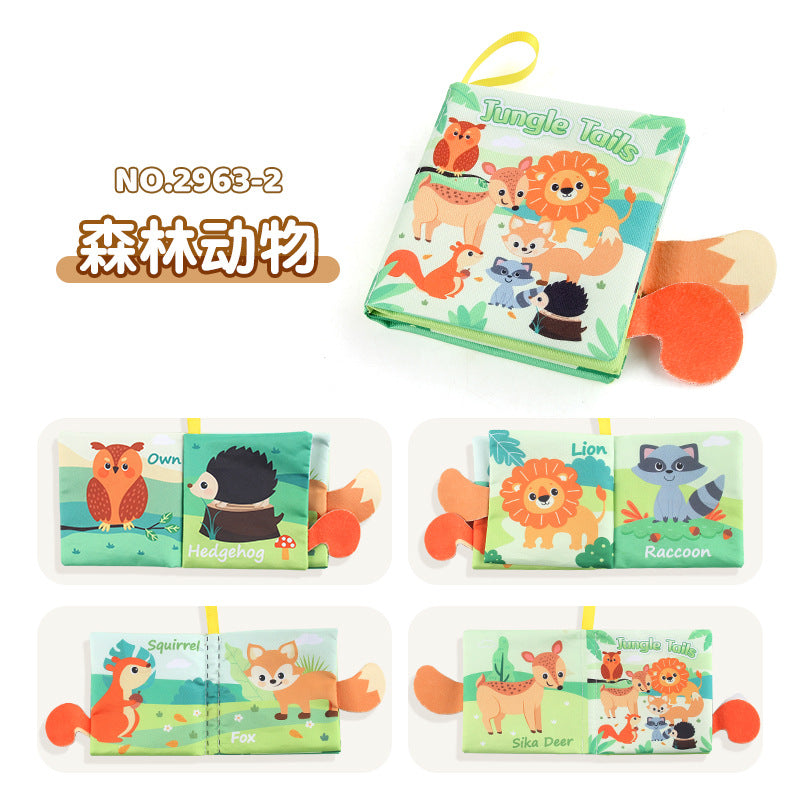 SOURCE manufacturer 4-Page 8-side cross-border baby cloth book tearable early education educational baby cloth book Science and Education toys
