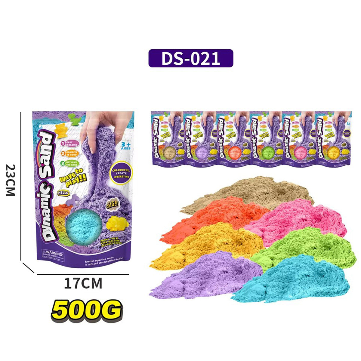 Hot-Selling Space Sand Complete Set with Power Magic Sand Tray, Fruit Ice Cream Molds, Children's Sand Play Toy Set