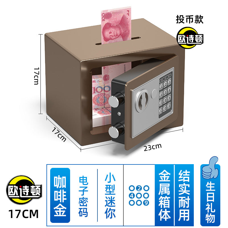 Metal Piggy Bank Safe Home Safe Mini Small Kidsren's Password Anti-theft Piggy Bank Birthday Gift