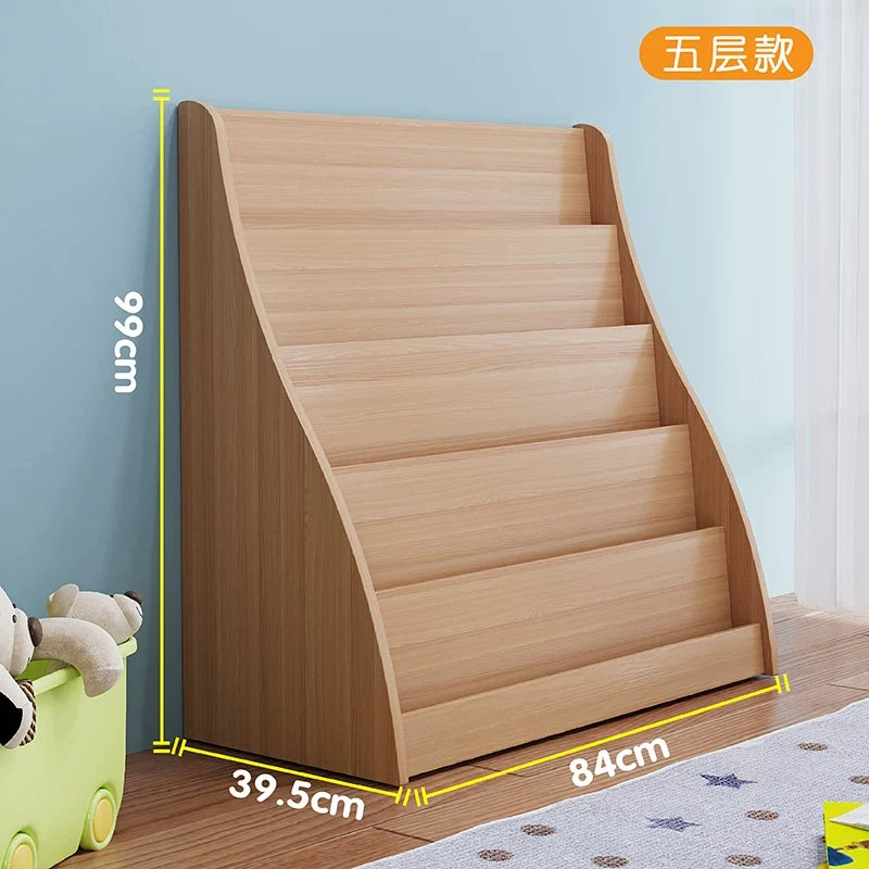 Floor-standing kids bookshelf picture book rack for home simple baby toddler bookshelf small economical reading bookshelf