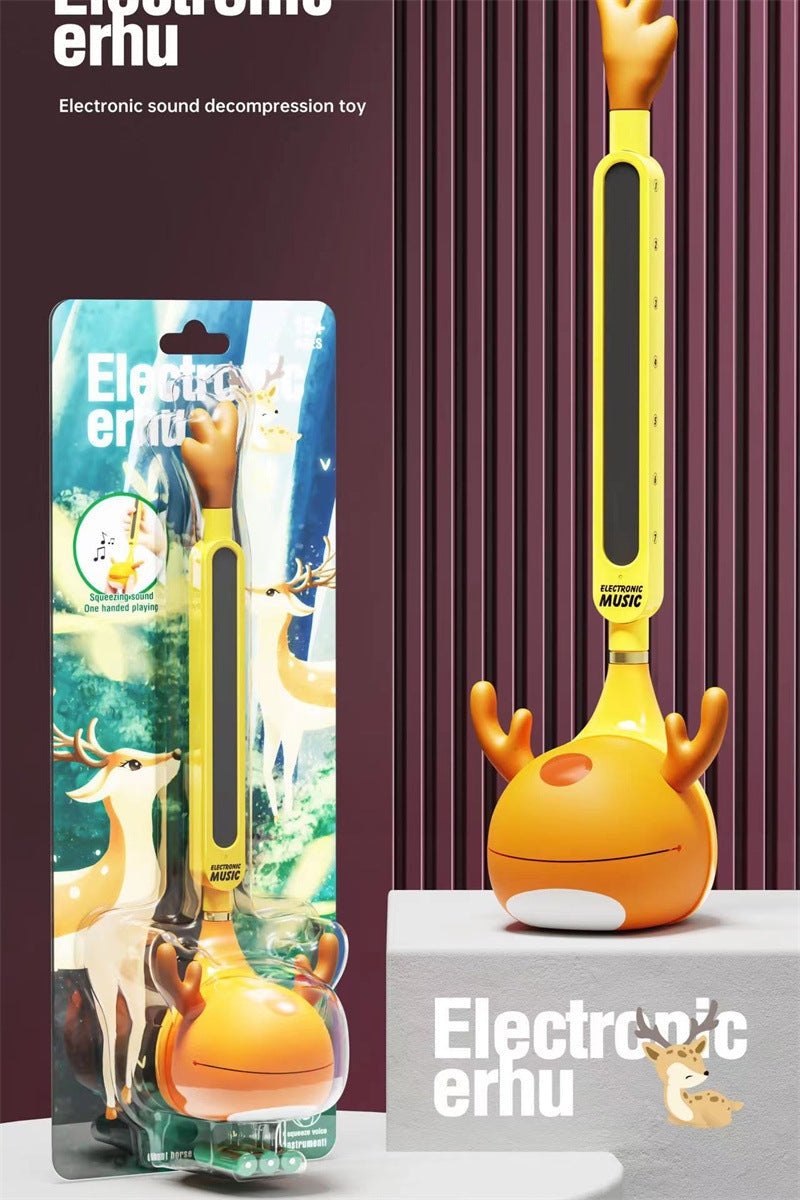 Cross-Border Popular Electronic Guitar Erhu Children's Musical Instrument Tadpole Note Creative Electronic Magic Sound Internet Celebrity Same Toy