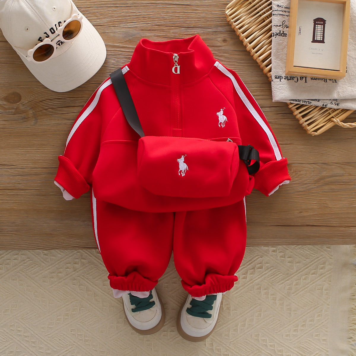 Kids2026 Autumn Children's Suit New Boys' Two-Piece Set Baby Spring and Autumn Sports Suit Trendy Children's Clothing Foreign Trade
