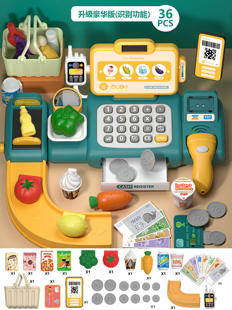 Intelligent recognition cash register language broadcast children play house simulation cash register toy gift