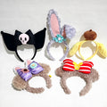 Cute Rabbit Hair Band Hair Accessories Hair Accessories Cartoon Rabbit Ears Wash Face Hair Stamp Korean Plush Headband Wholesale Hair Band