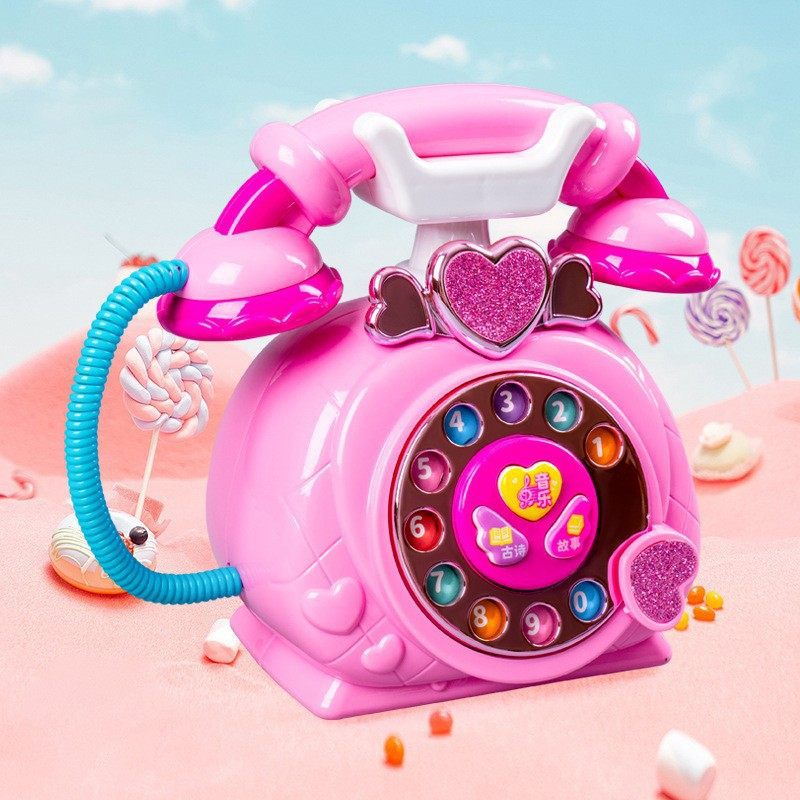 Baby Large Multi-Functional Telephone Cartoon Telephone Car Educational Toy 0-3 Kidsren Early Education Enlightenment Learning Machine