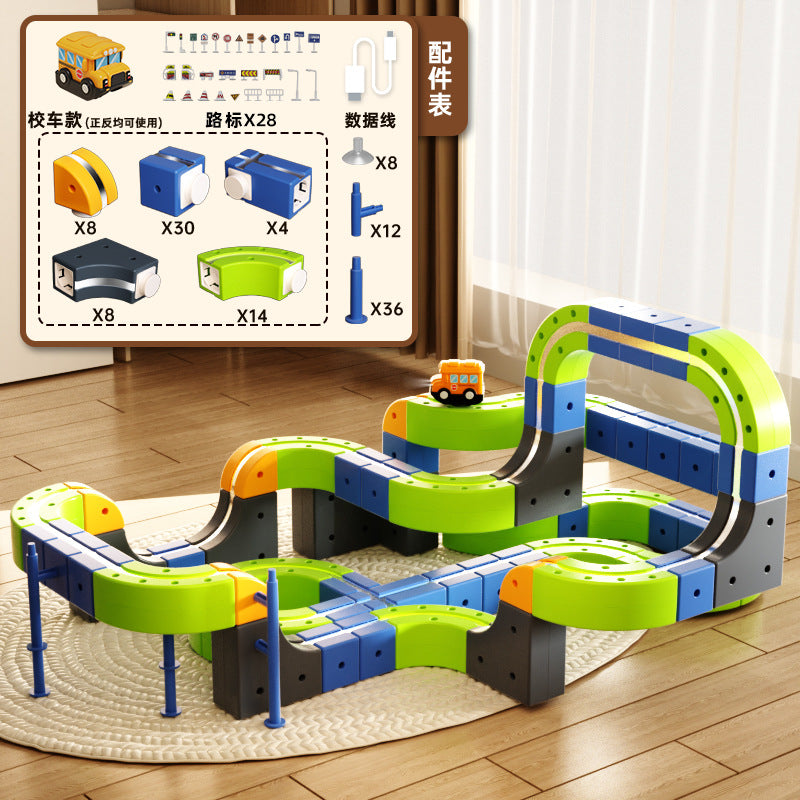 Variety of Magnetic Track Cars, Kidsren's Educational Toys, Building Blocks, Boys' Anti-Gravity Magnetic Suspension Train Track Toys