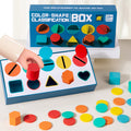 Montessori Teaching Aids for Babies, Geometric Shape Classification Box, Cognitive Matching, Color Recognition, Suitable for Children Aged 4 to 6 Years Old