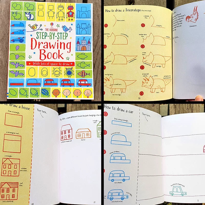 English children's simple drawing tutorial, art enlightenment, kindergarten babies learn to draw step by step