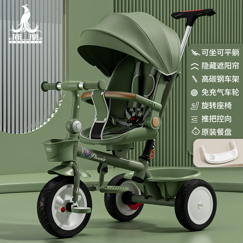 Phoenix Kidsren's Tricycle 1-3 Years Old Baby Pedal Stroller Kidsren's Light Toy Stroller