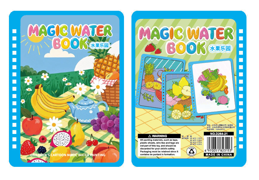 Children's magic water Painting Book repeated graffiti water pen coloring painting book kindergarten repeated coloring painting album