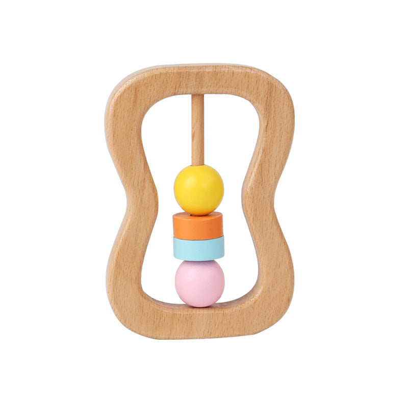 Cross-Border Wooden Children's Toys for Early Education, 0 to 6 Months Baby Hand Rattles, Bed Bells, Baby Musical Instruments, Newborn Gifts