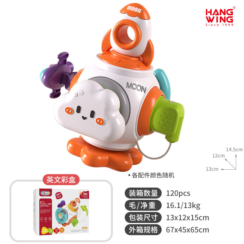 Cross-border New Products Baby Busy Ball Toy Baby Hand Exercise Hexahedron Turbulun Interactive Hand Grab Ball