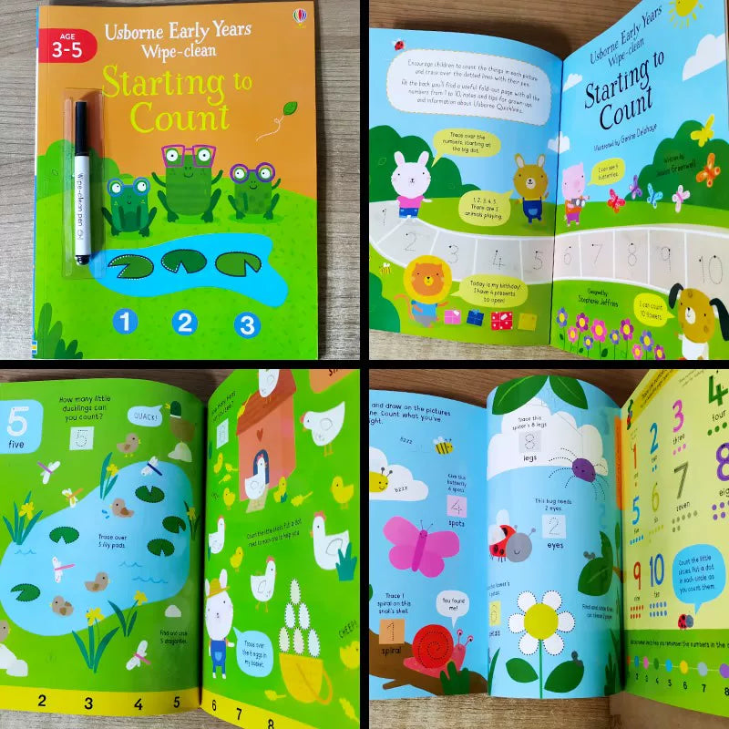 Erasable and reusable English learning workbook