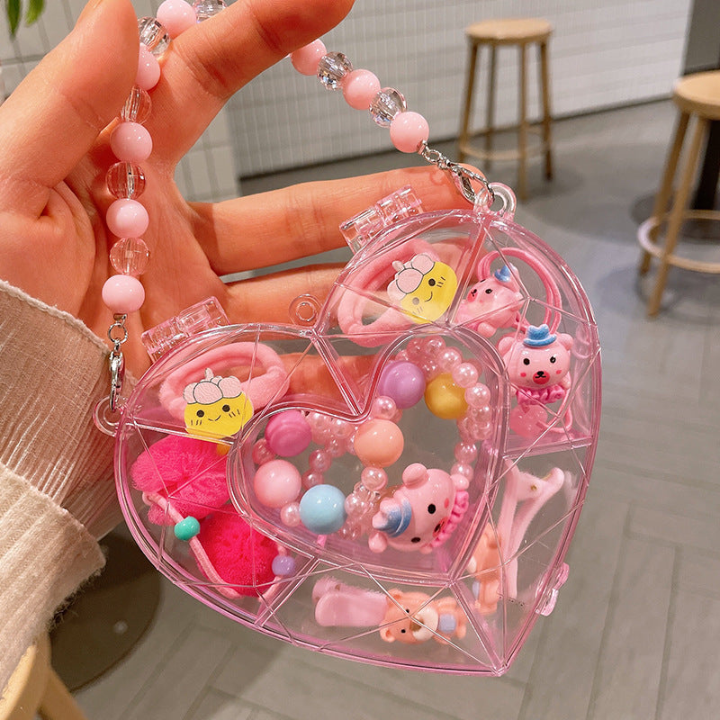 Children's jewelry baby cartoon cute fruit pendant bracelet suit birthday gift box in stock wholesale