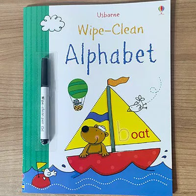 Erasable and reusable English learning workbook