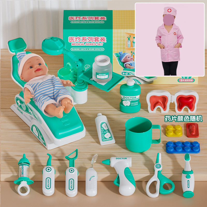 Children's Play Home Small Doctor Dentist Toy suit Girl Simulation Play Injection Doctor Male Factory Direct Supply