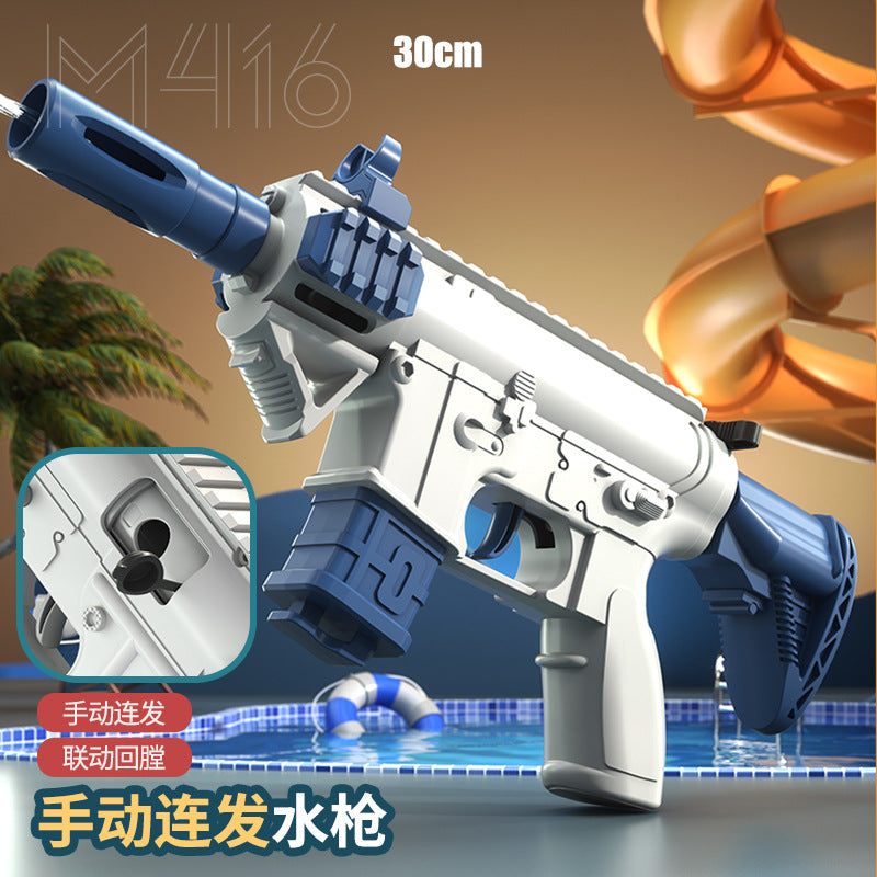 Cross-border electric M416 water gun continuous charging water spray water large capacity men and girls hand-held outdoor summer toys