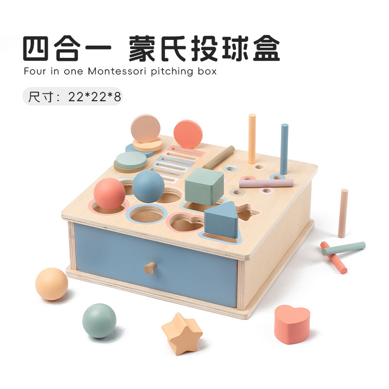 Montessori Classification Early Education Coin Box Baby Color Cognitive Shape Building Blocks Matching Teaching Aware Baby Children Educational Toys