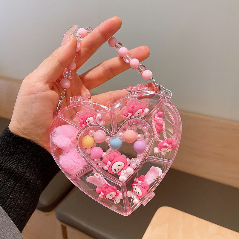 Children's jewelry baby cartoon cute fruit pendant bracelet suit birthday gift box in stock wholesale