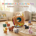 New Cross-Border Release Mini Farmhouse Plush Toy for Infants, Baby Hand-Eye Coordination & Sensory Development Educational Play