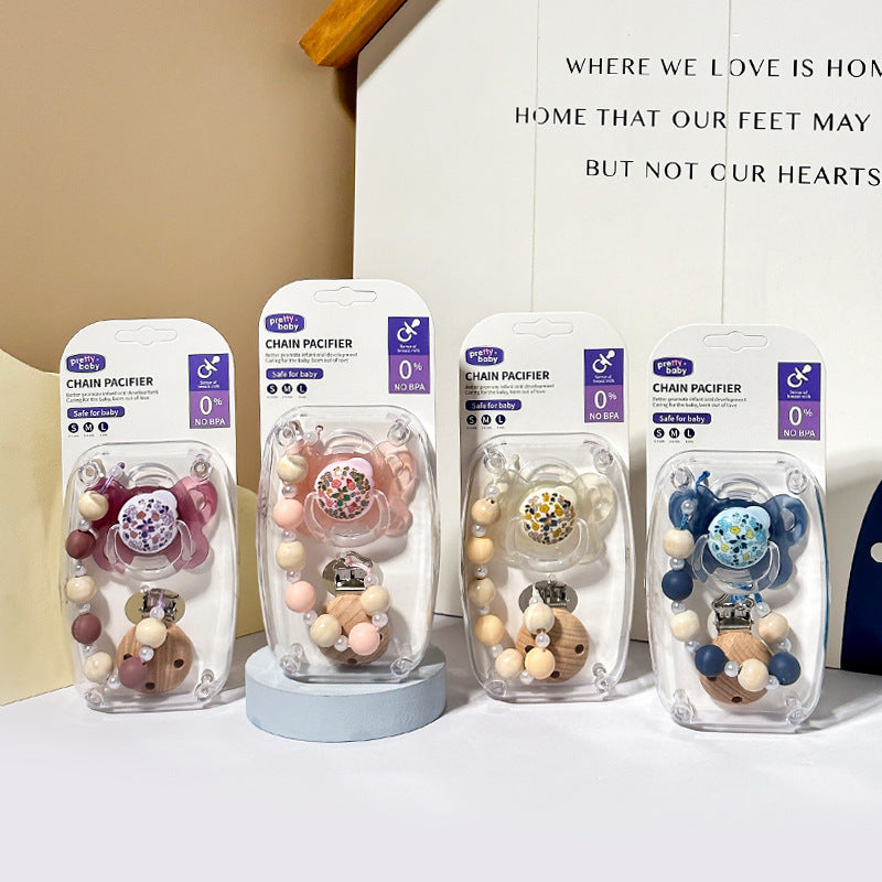 New Baby Pacifier, Super Soft, Imitating Breast Milk, Food-Grade Silicone Teether, Baby Teething Toy, Foreign Trade Wholesale
