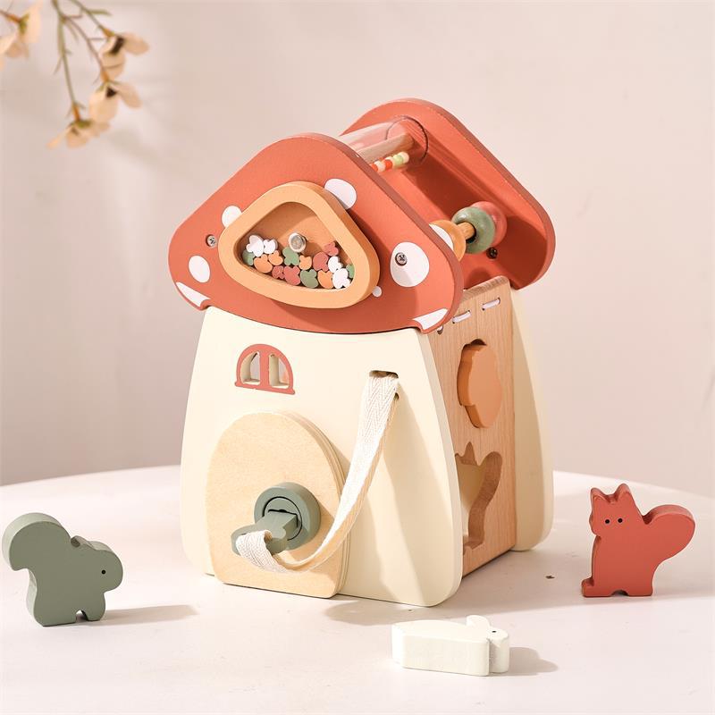 Amazon Baby Early Education Educational Wooden Toys Stacked Rocket Boys and Girls House Castle Mating Toys