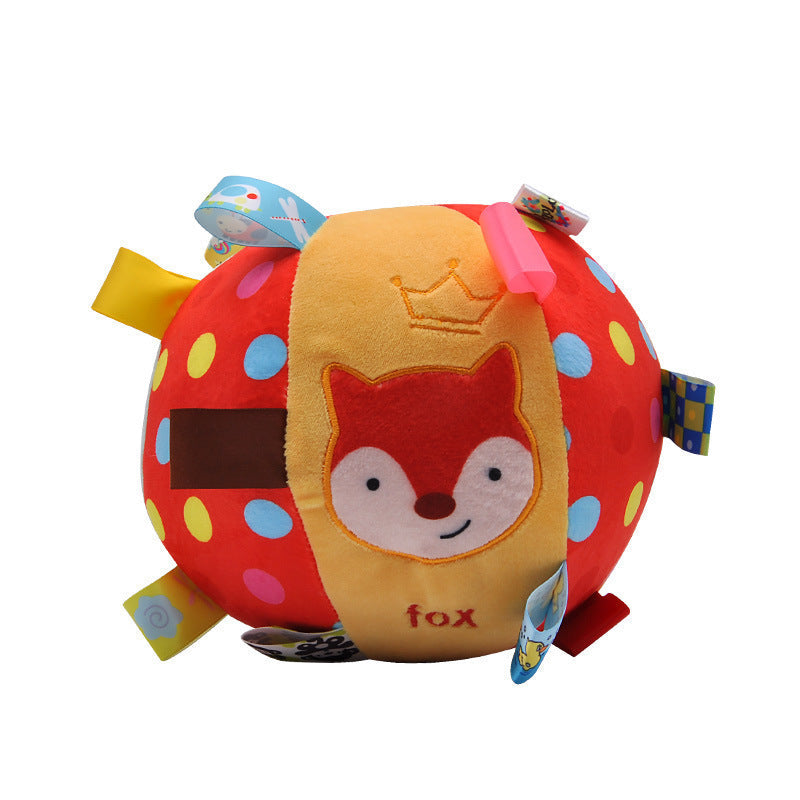 0-3 years old baby toy cartoon animal hand grip soothing ball bell ball perception training toy cloth ball