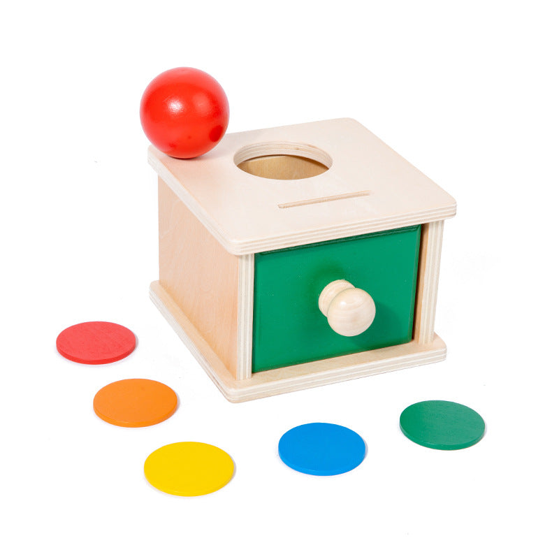Montessori Teaching Aids Wooden Drawer Box Textile Drum Press Ball Table Early Education Toy Set Montessori Early Education Toy Set