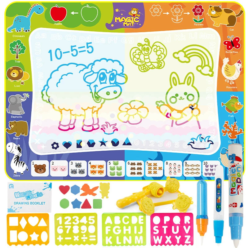 Amazon Cross-Border Children's Water Painting Canvas, Extra-Large Painting Mat, Magical Water Doodle Mat, Writing Toy, Children's Drawing Board