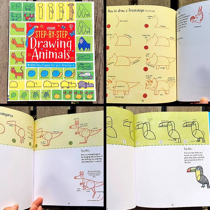 English children's simple drawing tutorial, art enlightenment, kindergarten babies learn to draw step by step