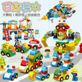 Large building block toys for children, versatile cars, engineering vehicles, robots, educational gifts for boys and girls.