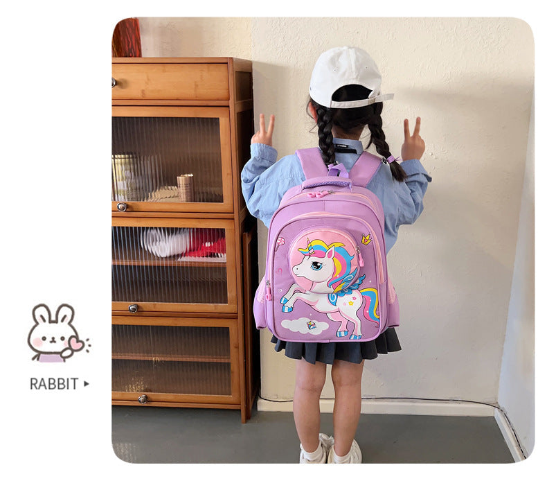 2024 New Sanrio Kuromi Cute Student School Bag Cartoon 3d Stereo Kindergarten Backpack Children's Travel Bag Gift - Baby's