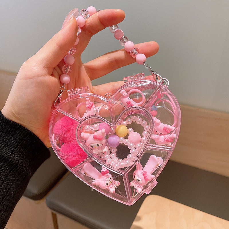 Children's jewelry baby cartoon cute fruit pendant bracelet suit birthday gift box in stock wholesale