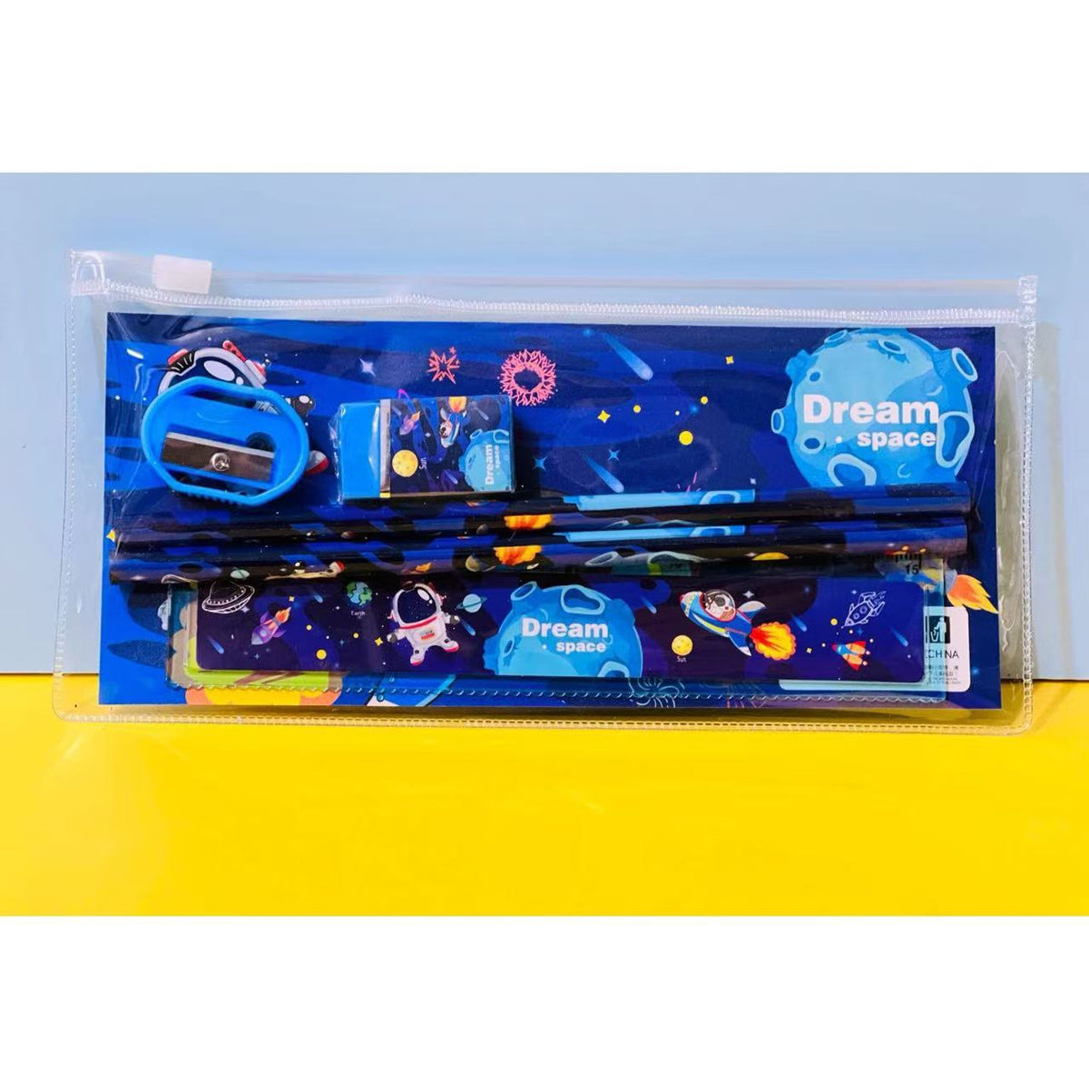 8016 Student Graduation Stationery Gifts Kidsren Cartoon Kindergarten School Supplies Gift Box Set Pvc Zipper Bag