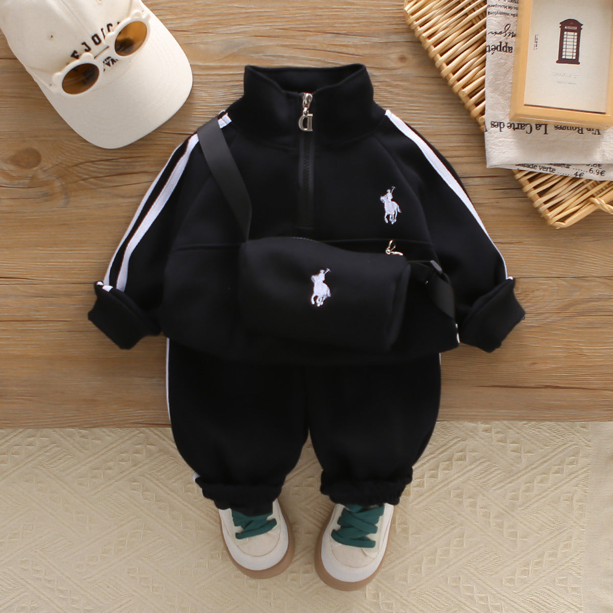 Kids2026 Autumn Children's Suit New Boys' Two-Piece Set Baby Spring and Autumn Sports Suit Trendy Children's Clothing Foreign Trade