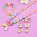 Children's necklace cute cartoon unicorn children's jewelry suit little girl necklace bracelet jewelry baby accessories